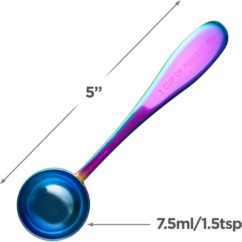 Pure Matcha Loose Leaf Tea Spoon Measure | One Cup of Perfect Tea | Stainless Steel Scoop (Iridescent) - Image 3